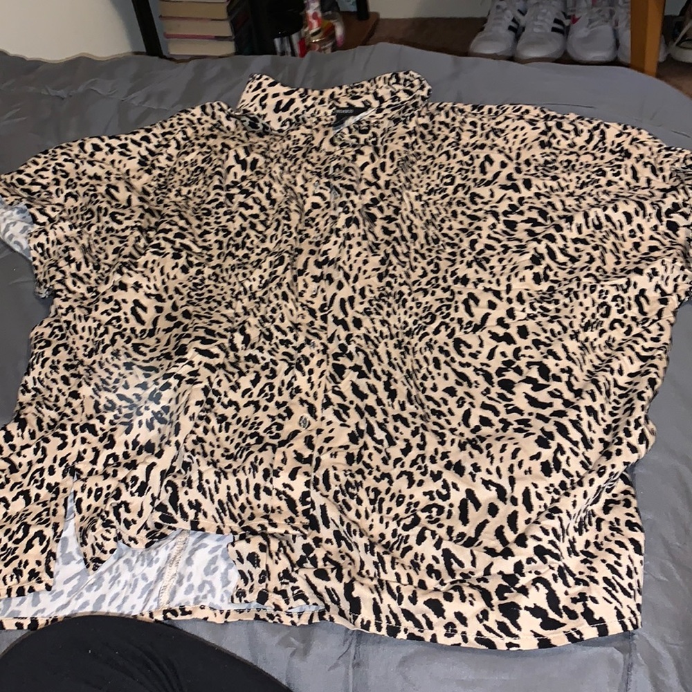 Cheetah print blouse